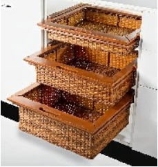 SR.NO-207 WOODEN WICKER BASKET 4"  450X500MM