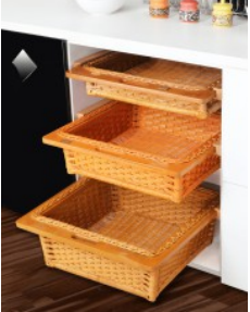 SR.NO-201 PVC WICKER BASKET 4"   450X500MM