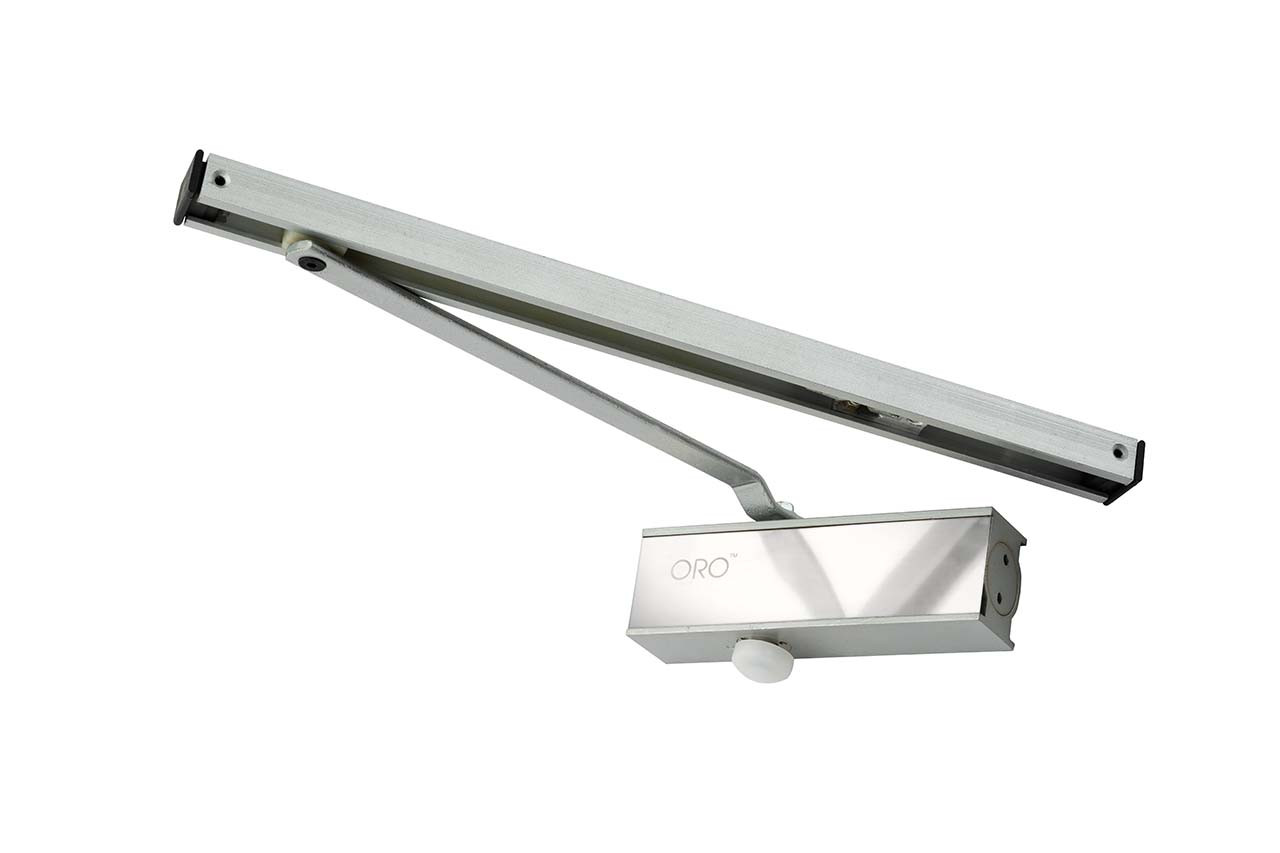 Commercial Door Closer, Hydraulic Arm, Silver Aluminium